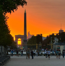 Paris looked like it was on fire at sunset last night